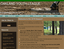 Tablet Screenshot of oaklandyouthleague.com